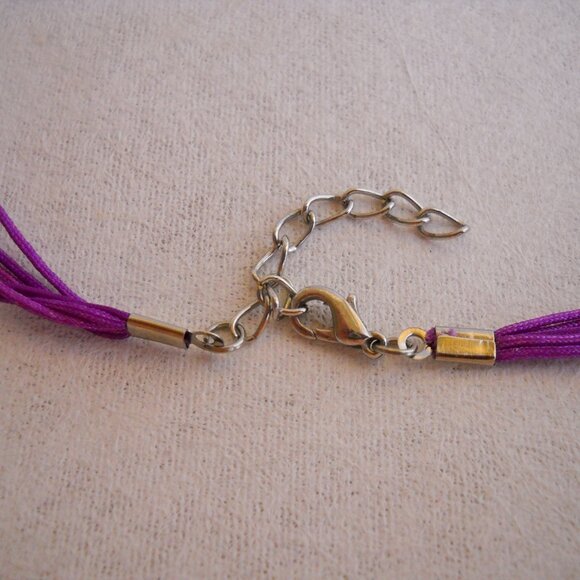 Plum Purple Ocean Jasper Earrings Necklace Set Handmade Beaded Gemstone Pierced - Picture 4 of 7